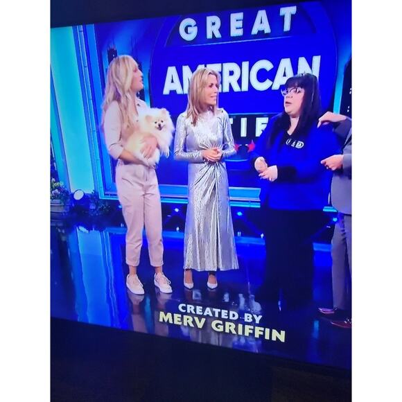 Eliza J Formal Dress Full Length Gown Twist Metallic Silver Sparkly Size 8 - Picture 12 of 13